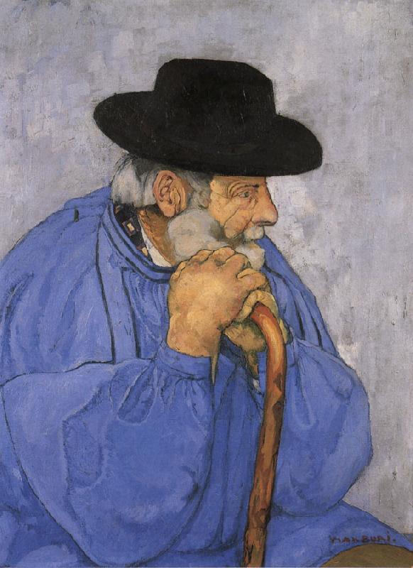 Max Buri Oberlander Bauer mit Hut und Stock oil painting image